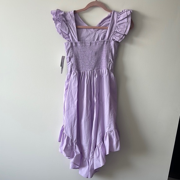 Purple Asymmetrical Ruffled Sundress - Picture 4 of 4